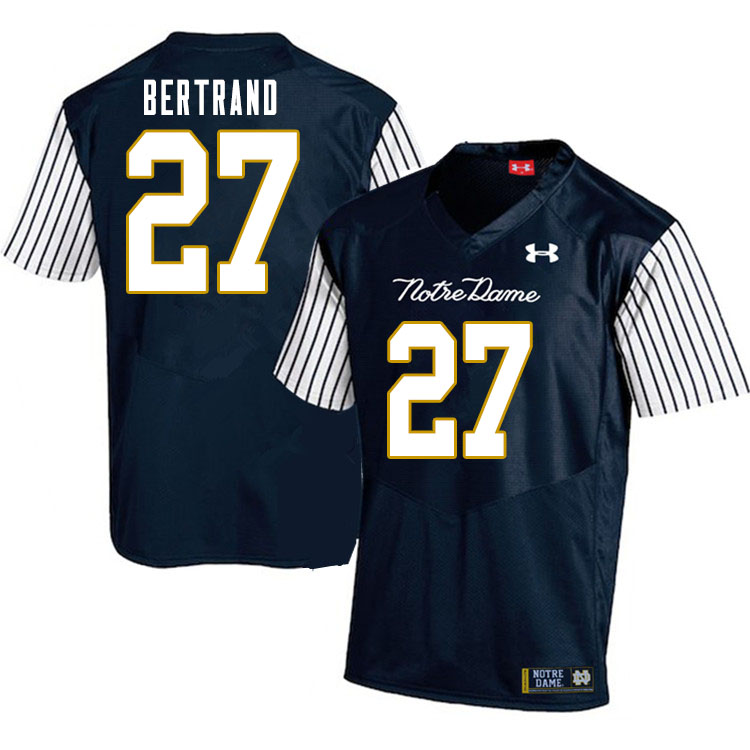 Men's NCAA Notre Dame Fighting Irish #27 JD Bertrand Stitched College Under Armour Authentic Navy Alternate Football Jersey XV10T24PX